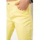 Штани жіночі однотонні, колір жовтий, 244R089