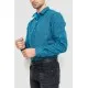 Сорочка чоловіча в клеку байкова, колір бірюзово-синій, 214R99-33-022