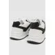 Кросівки жіночі екошкіра, колір біло-чорний, 243R186-157
