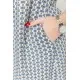 Сукня з принтом, колір синьо-бежевий, 230R24-3