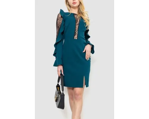 Ошатне плаття, колір темно-зелений, 214R402