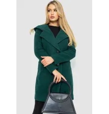 Жіноче пальто з капюшоном, колір зелений, 186R234
