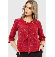 Блуза принтом, колір бордовий, 230R150-4