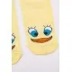 Жовті жіночі шкарпетки, з принтом, середньої довжини, 167R337