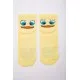 Жовті жіночі шкарпетки, з принтом, середньої довжини, 167R337