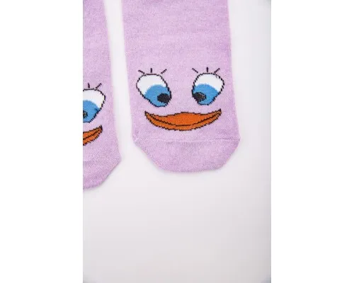 Бузкові жіночі шкарпетки, з принтом, середньої довжини, 167R337