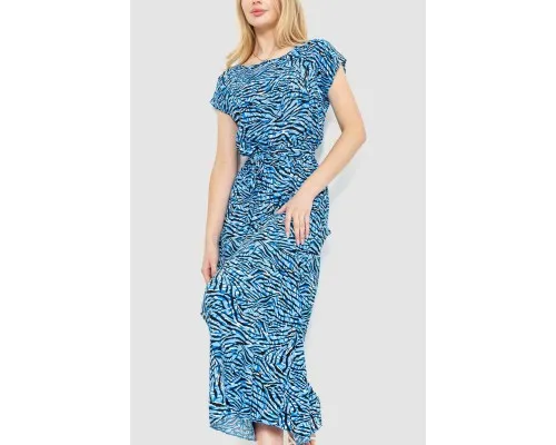 Сукня з принтом, колір синьо-чорний, 214R055-4
