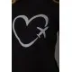 Жіноча футболка з принтом, колір чорний, 241R121