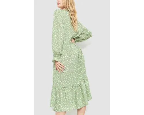Сукня вільного крою з квітковим принтом, колір оливковий, 204R201