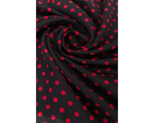 Шарф жіночий в горох, колір чорно-червоний, 244R011