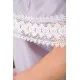 Ошатна блуза без рукавів з мереживом, сірого кольору, 119R1540-1