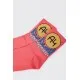 Жіночі шкарпетки середньої довжини, коралового кольору з принтом, 151R106