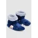 Капці-чобітки  плюшеві, колір синьо-сірий, 102R1004-1
