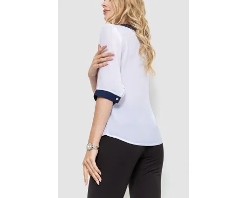 Блуза жіноча, колір біло-синій, 172R11-2
