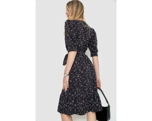 Сукня із квітковим принтом софт, колір чорний, 240R863