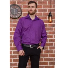 Сорочка чоловіча в смужку, колір світло-фіолетовий, 131R151013