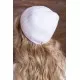 Жіноча біла шапка, з квітковою вишивкою, 167R7782