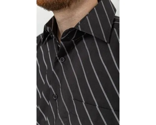 Сорочка чоловіча в смужку, колір чорно-білий, 167R978
