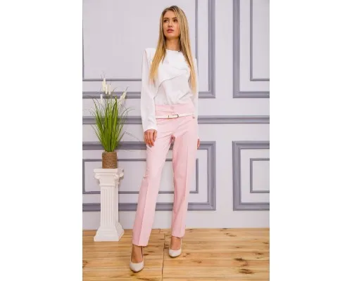 Класичні жіночі штани, рожевого кольору, з поясом, 182R245