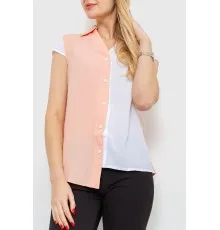 Блуза двухцветная, колір персиковий, 230R99