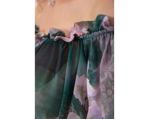 Міні-сукня з квітковим принтом, м'ятного кольору, 167R306-10