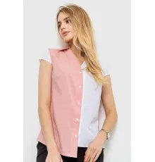 Блуза двухцветная, колір пудровий, 230R99