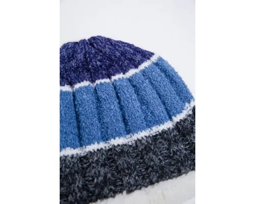 Дитяча шапка, сіро-синього кольору, з вовни, 167R7777