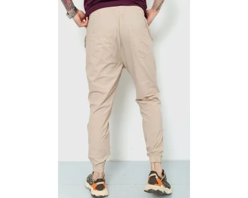 Спортивні брюки-джогери чоловічі тонкі стрейчеві, колір бежевий, 157R101