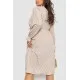 Сукня вільного крою шифонова, колір бежево-коричневий, 204R701-1