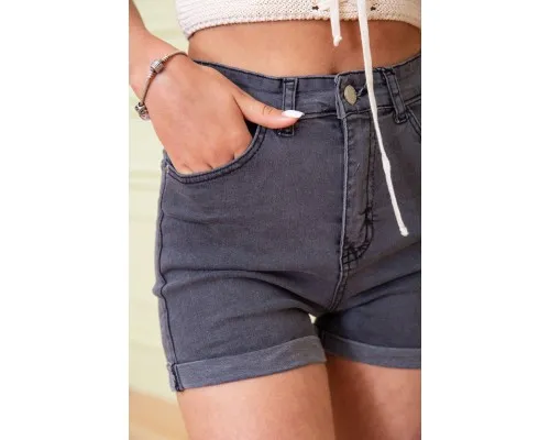 Жіночі джинсові шорти, сірого кольору, 164R700-285
