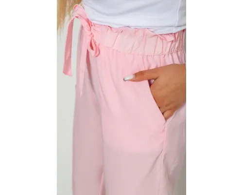 Штани жіночі шифонові, колір рожевий, 244R285