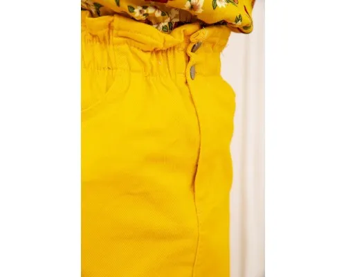 Джинсова міні-спідниця, темно-жовтого кольору, 164R2023