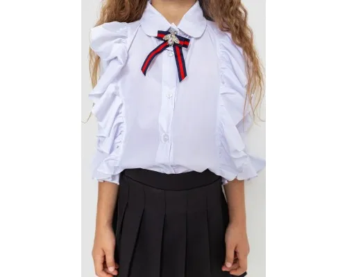 Блуза для дівчаток ошатна, колір білий, 172R210