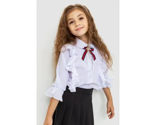 Блуза для дівчаток ошатна, колір білий, 172R210