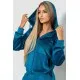 Спорт костюм жіночий велюровий, колір смарагдовий, 244R9110