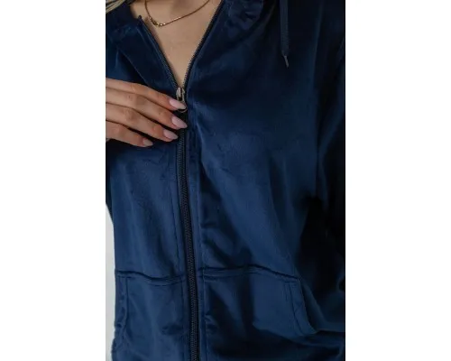 Спорт костюм жіночий велюровий, колір синій, 244R9110