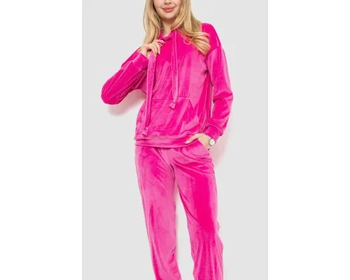 Спорт костюм жіночий велюровий, колір рожевий, 241R060