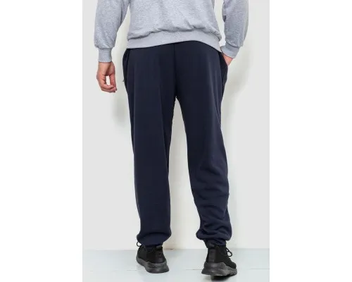 Спорт чоловічі штани на флісі, колір темно-синій, 244R4868