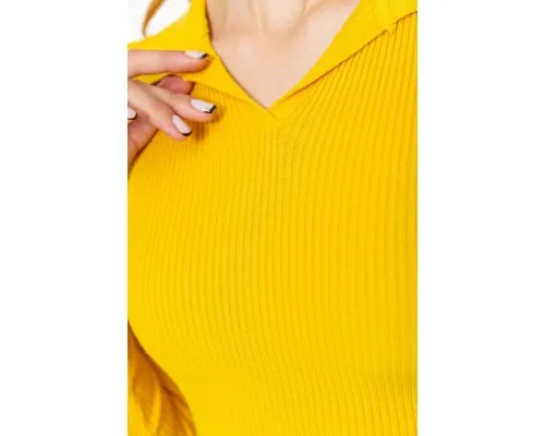 Кофта жіноча в рубчик, колір гірчичний, 204R015