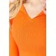 Кофта жіноча в рубчик, колір помаранчевий, 204R015