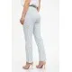 Прямі жіночі штани в смужку, колір Білий, 117R5002