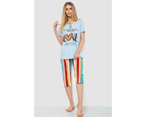 Жіноча піжама з принтом, колір різноколір, 219R120