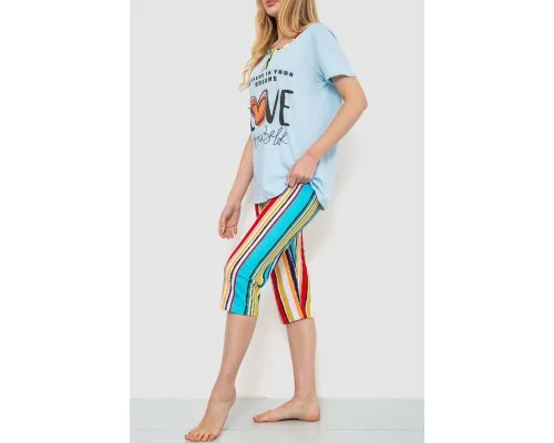 Жіноча піжама з принтом, колір різноколір, 219R120