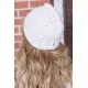 Жіноча однотонна шапка, молочного кольору, 167R010