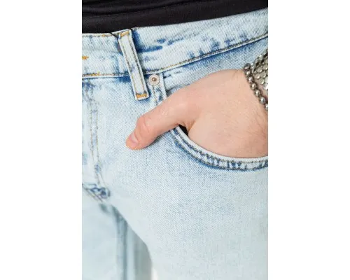 Шорти чоловічі джинсові, колір світло-блакитний, 157R3721-21