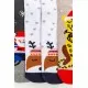 Комплект жіночих шкарпеток новорічних 3 пари, колір бежевий, білий, темно-сірий, 151R266