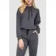 Спорт костюм жіночий однотонний, колір сірий, 182R011-1