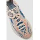 Кеди жіночі на шнурках, колір бежево-синій, 248R317-45