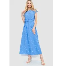Сукня у горох, колір блакитний, 214R055-1
