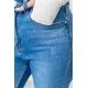 Джинси жіночі з потертостями, колір синій, 214R1532